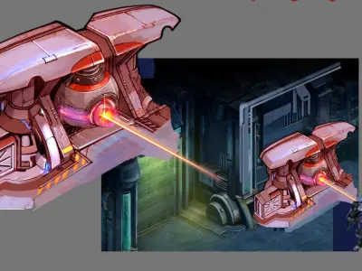 Wall Fortress - Flame Type 02 3D model