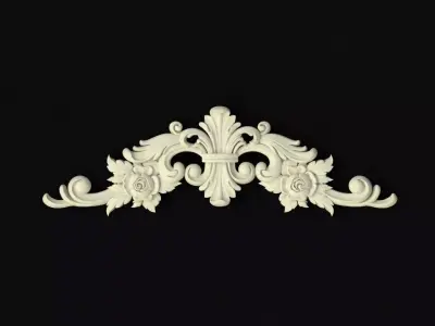 dekor shabby chic ornate molding 3D model
