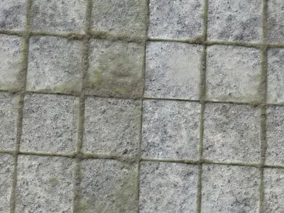 Old stone floor plates seamless PBR 3 3D model