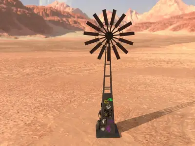Sci-fi Wild West Windmill 3D model
