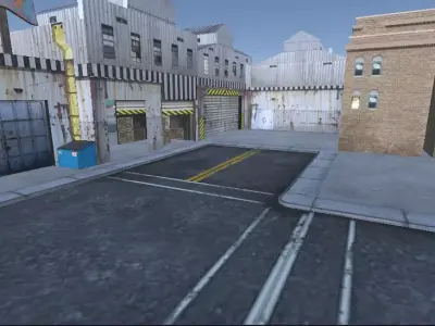 Urban Street Block  Game-Ready FBX 3D model