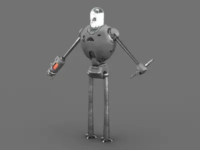 Cartoon Robot Low-poly 3D model