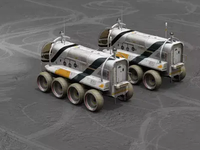 Moon or Mars rover 3D model