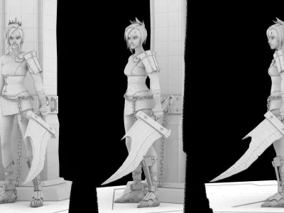 Riven Arcane style Low-poly 3D model