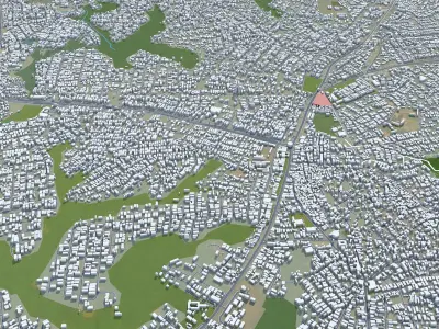 Ikorodu Nigeria 30km Low-poly 3D model