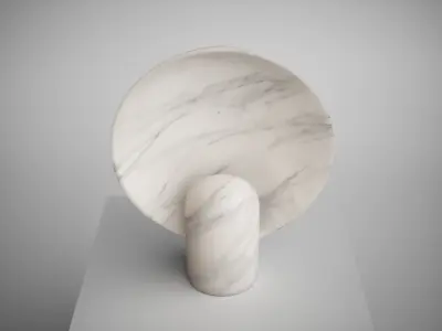 Sculpted Duoro Marble Lamp by Henry Wilson 3D model