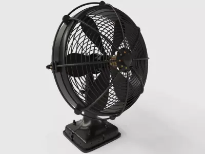 Floor Fan Low-poly 3D model get