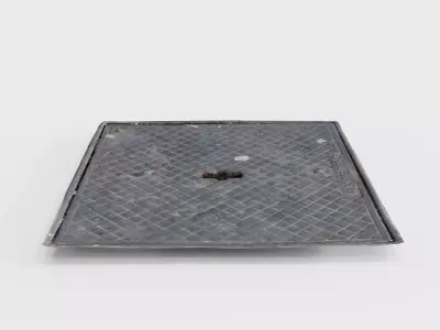 Steel manhole Low-poly 3D model