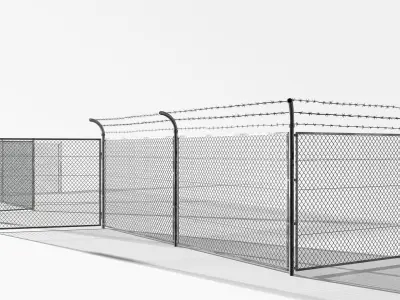 Rabitz fence 20000 tris Low-poly 3D model