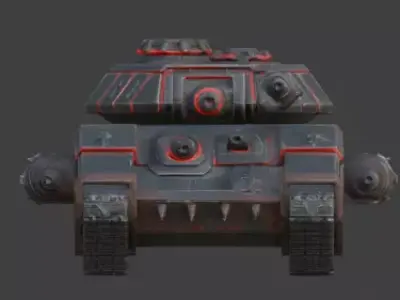 Gothic Occult Battle Tank 3D Model Low-poly 3D model