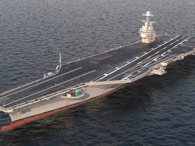  Naval Aircraft Carrier USS Gerald Ford Rigged for Maya 