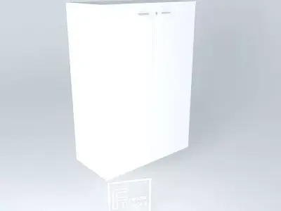 MEDIUM HEIGHT CABINET-WOOD DOORS-900x450x1350mm Free 3D model