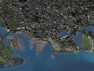 Singapore Low-poly 3D model