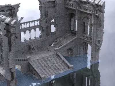 Cthulhu Cult halls 10 models Kit bash 3D 3D model