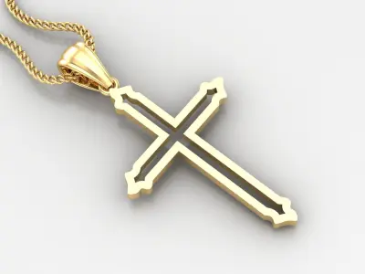 Cross Light Gold 4CP051 3DM STL 3D print model