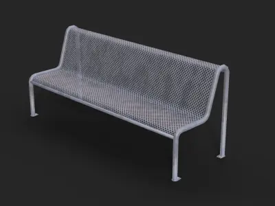 Sabadell Barcelona Bench Low-Poly Low-poly 3D model