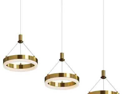 SIZE BRASS CHANDELIER Low-poly 3D model