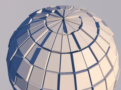 Sci Fi Sphere Shape Triangle Low-poly 3D model 2019 3D model