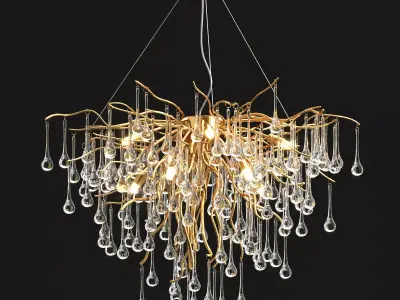 Marian branching chandelier 3D model