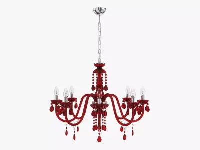 Chandelier Masiero Milord 8 VV Red 3D model