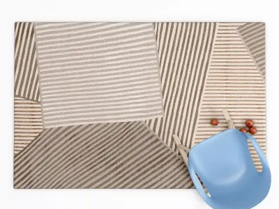 Chromagraph rug with stripes 3D model