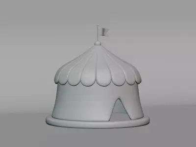 Circus Tent Low-poly 3D model