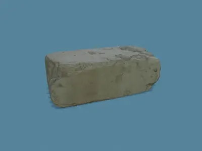 3D Scan Old Silicate Brick 04 Free low-poly 3D model