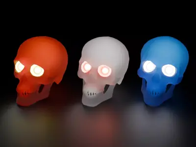 Indirect skull lighting Low-poly 3D model