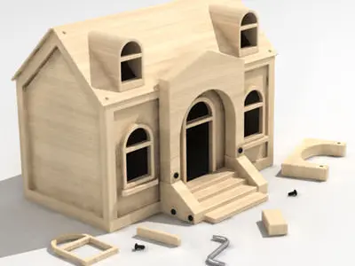 Toy house 3D model