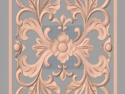 European furniture 3D relief models for CNC wood engraving E185 3D model