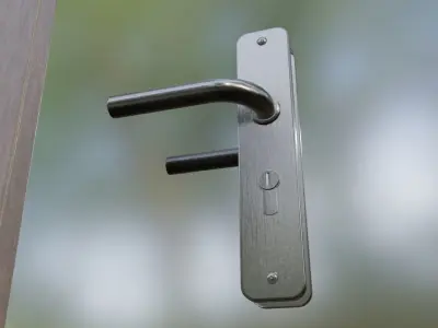 Animated Metal Door Version 5 Wood Low-poly 3D model