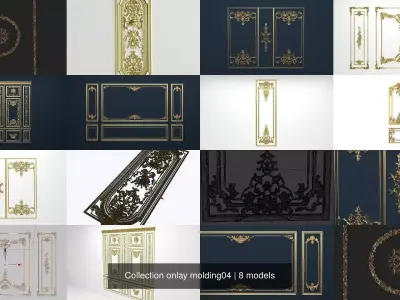 Collection onlay molding04 3D Model Pack