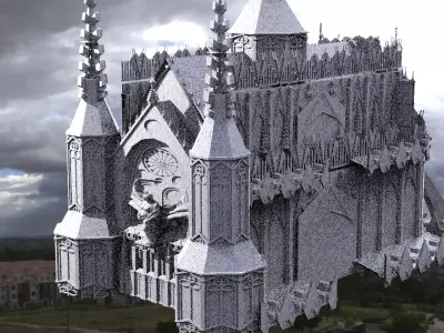 Gothic Cathedral Cult Architecture Cathedral 2  3D model