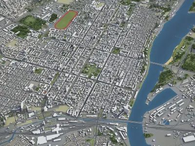 Rostov-on-Don  Low-poly 3D model