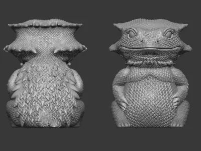 lizard kaiju 3D print model