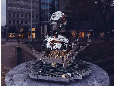 Mirror Surface Portrait Sculpture 3D model