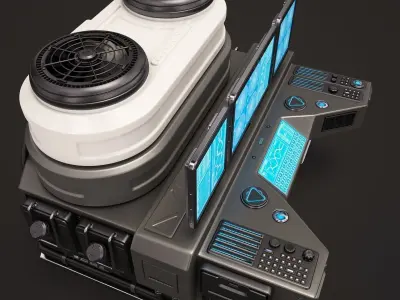 Sci Fi Lab Computer 3D model