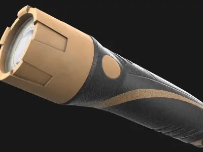 Flashlight Low-Poly Game-Ready PBR Low-poly 3D model