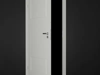 Modern door Low-poly 3D model