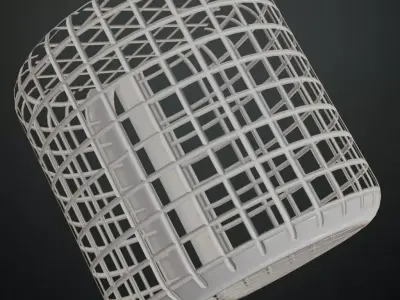 Grid Wireframe PBR Seamless Texture