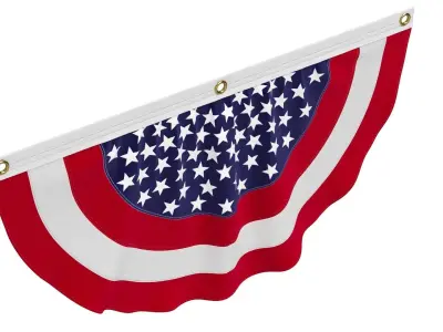 American Flag Patriotic Bunting 3D model