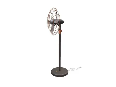 Pedestal Fan Low-Poly PBR Low-poly 3D model