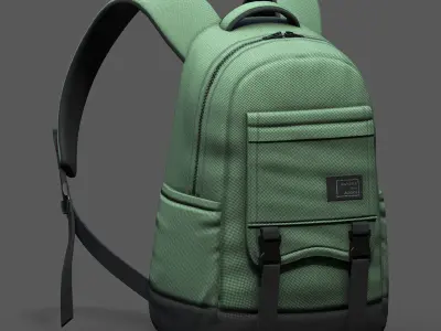 Backpack Camping bag baggage  Low-poly 3D model