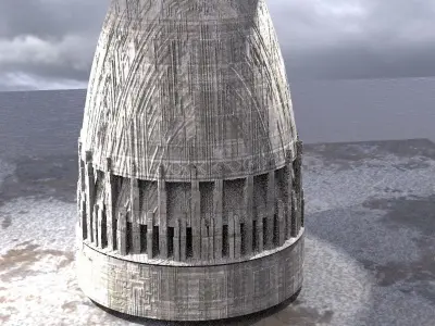 Sci-Fi Dome City Structures 3D model