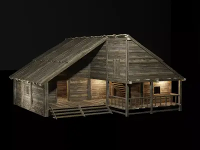 HOUSE VILLAGE Low-poly 3D model buy