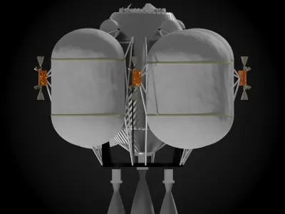 2-stage Mars Ascent Vehicle 3D model