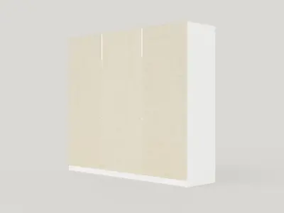 Sliding Door Wardrobe VISTA 250 White Low-poly 3D model