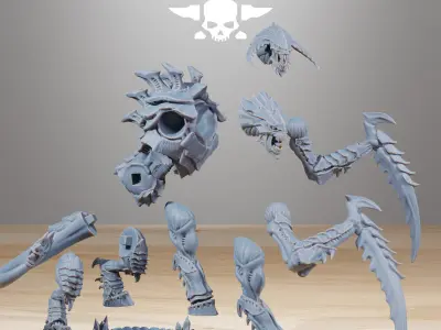 Xenarid Necrothorn 3D print model
