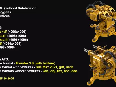 Turret Concept-2-Yellow 3D model