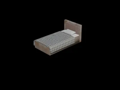 bed low poly Free 3D model